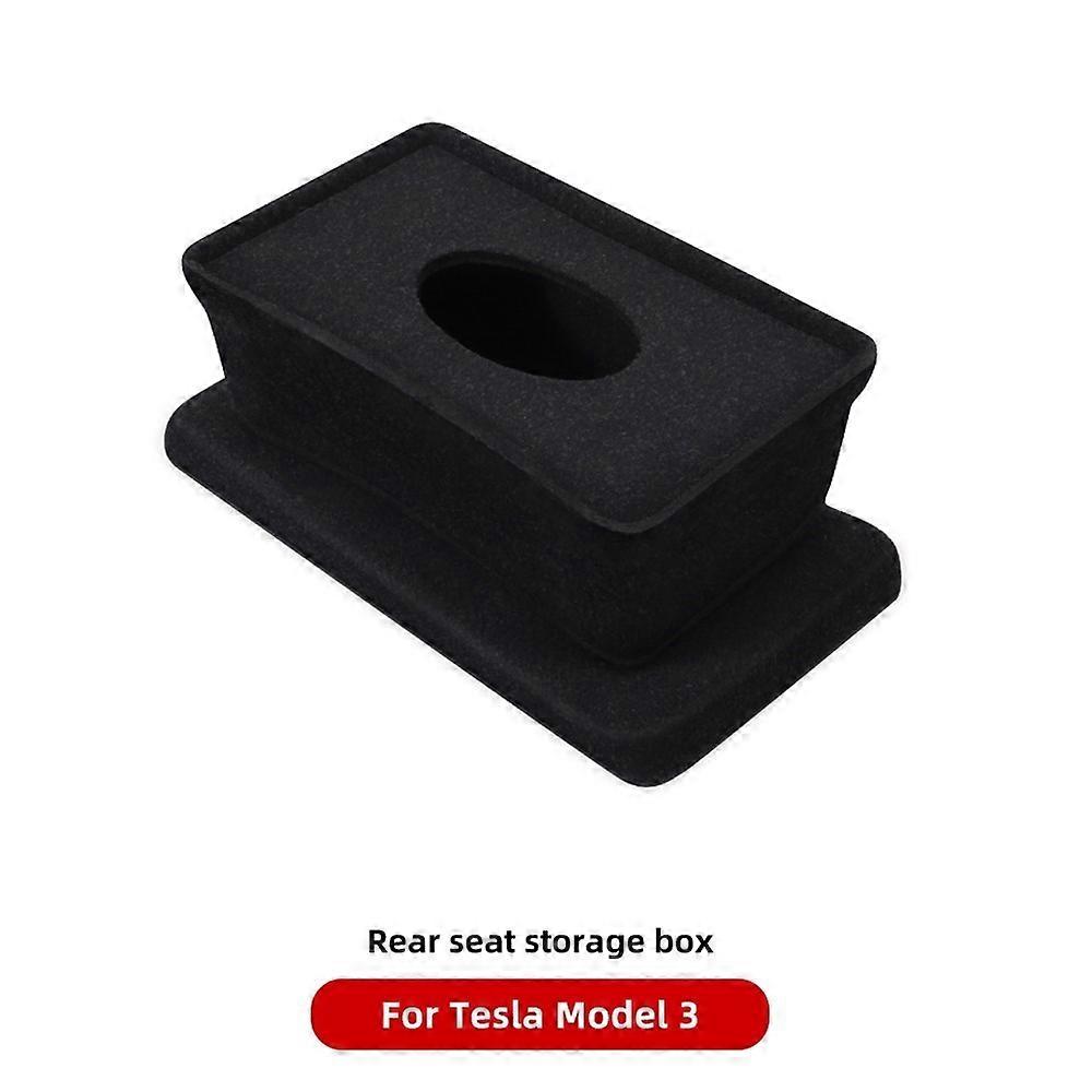 For Tesla Model 3 2023 Rear Center Console Organizer Tray Flocking For Tesla Model3 2022 Storage Box Case Car Accessories