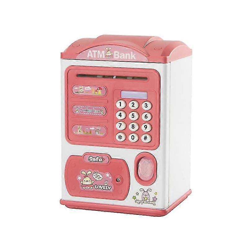 Children's Piggy Bank Toy Automatic Induction Roll Money Fingerprint Password Box