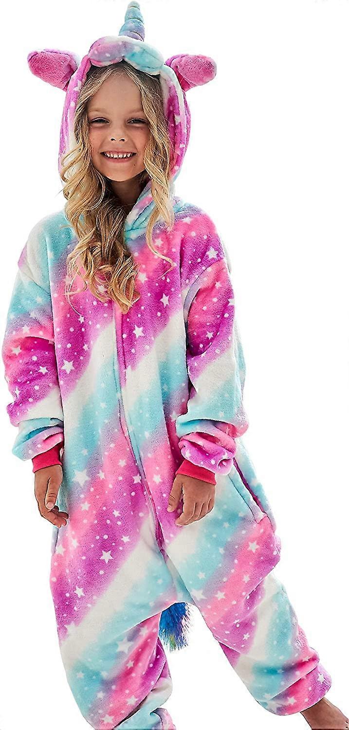 Mjuk ros starlight3-4T Barn Pyjamas Onesie Matchande Docka & Flickor