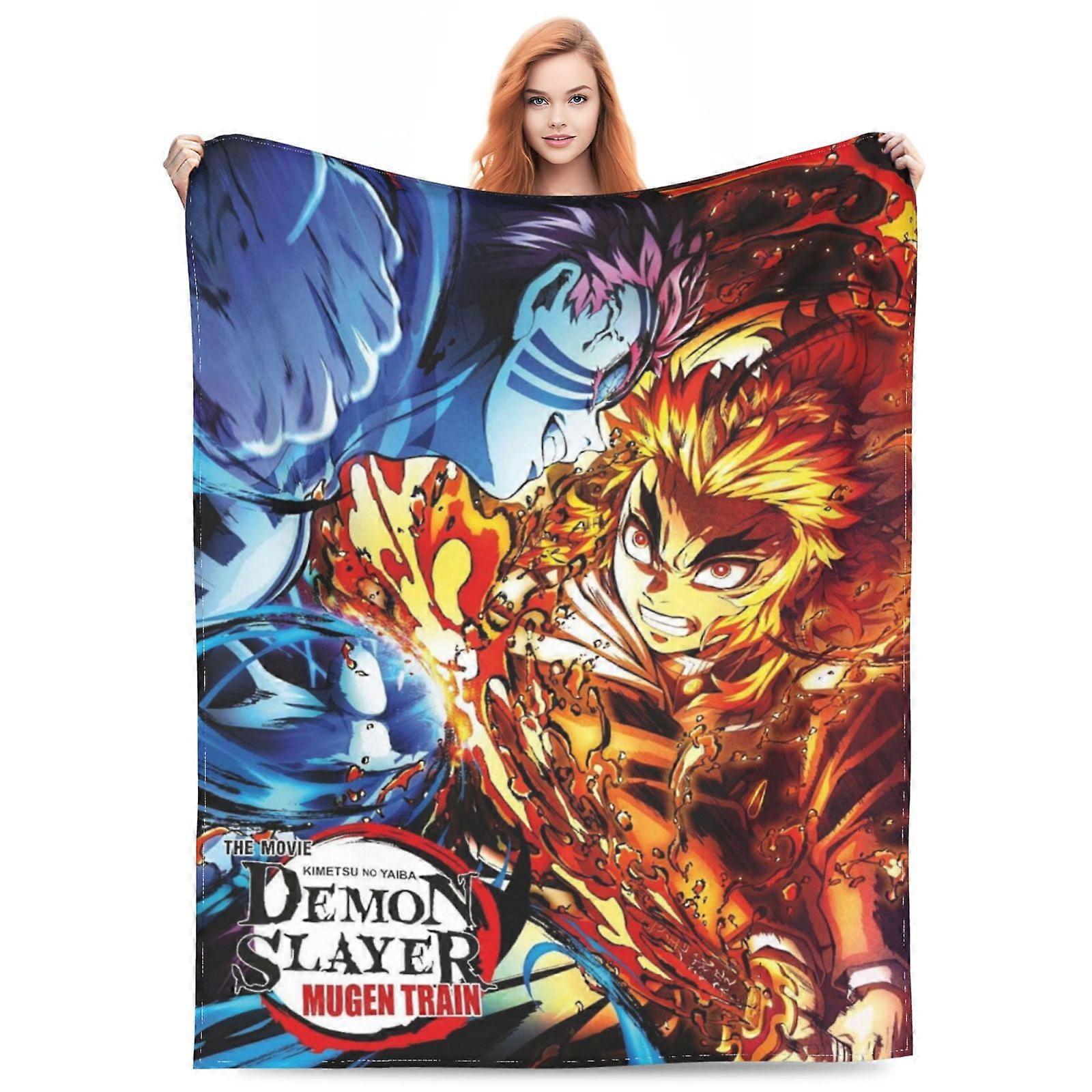 Demon Slayer Fleece Blanket Super Soft Cozy Warm Flannel Fleece Throw Blanket For Couch Bed Sofa Throw WMMT5637