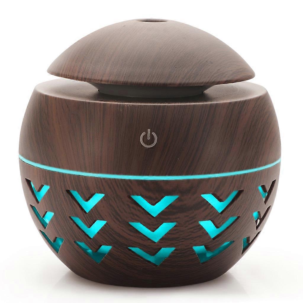 130ml Aromatherapy Essential Oil Diffuser Wood Grain Ultrasonic Air Humidifier