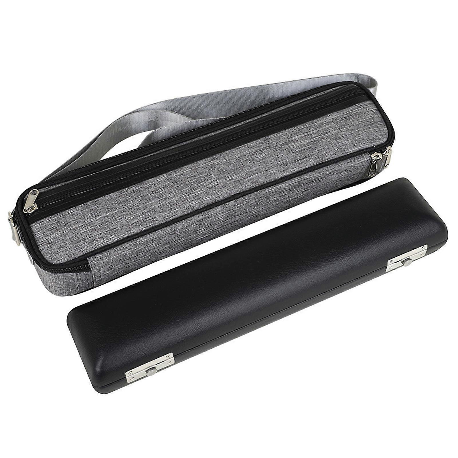 PU Leather Flute for Case Waterproof Flute Storage Bag for w/ Adjustable Shoulde