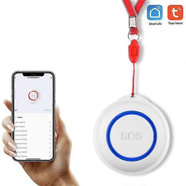 Tuya Wifi Wireless Sos Emergency Home Burglar Alarm Sensor Panic Button For Old Man Personal Self-defense Smart Life App