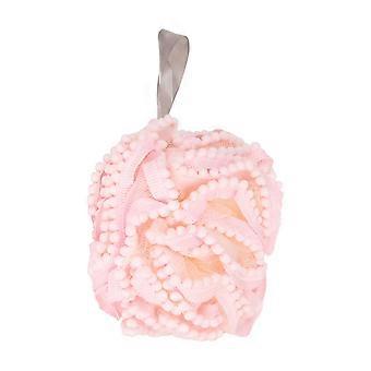 Soft Bath Ball Fashionable Blood Circulating Promoting Bathing Shower Mesh,Pink