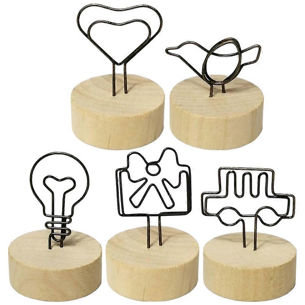 5Pcs Table Card Holders Simple Table Number Stands Creative Menu Memo Clips