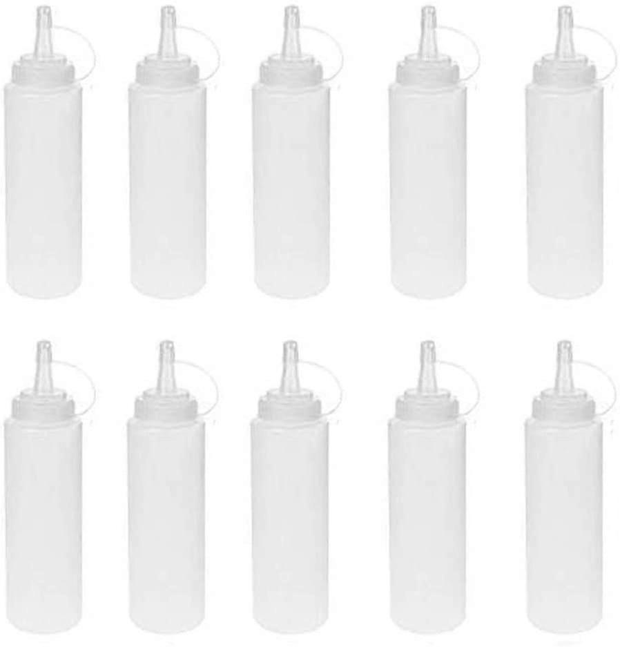 10 Pieces 8oz 240ml Squeeze Bottle, Multi-purpose Squeeze Bottle No Leak