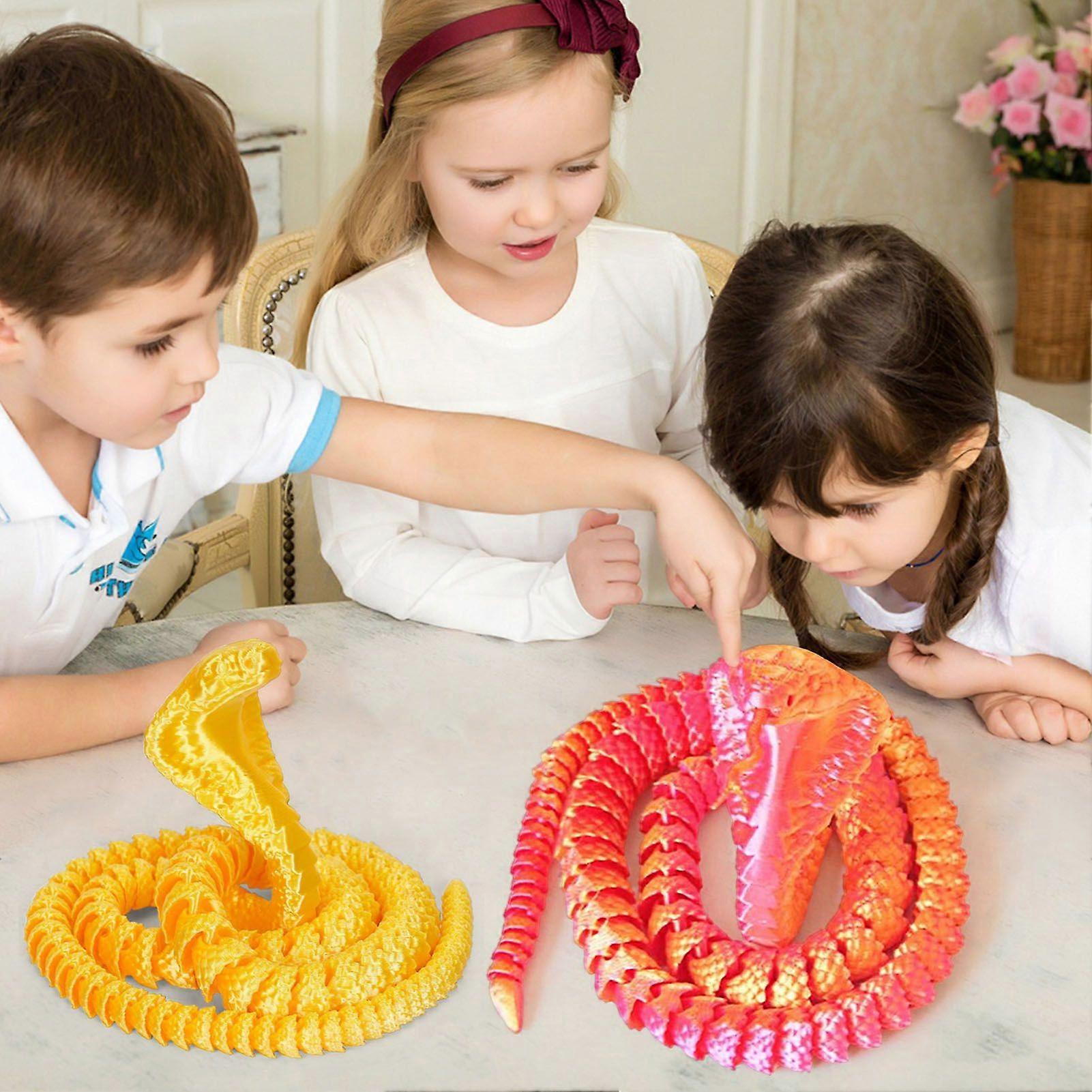 3D Printed Snake Figurine Movable Joints Snake Figure Articulated ...