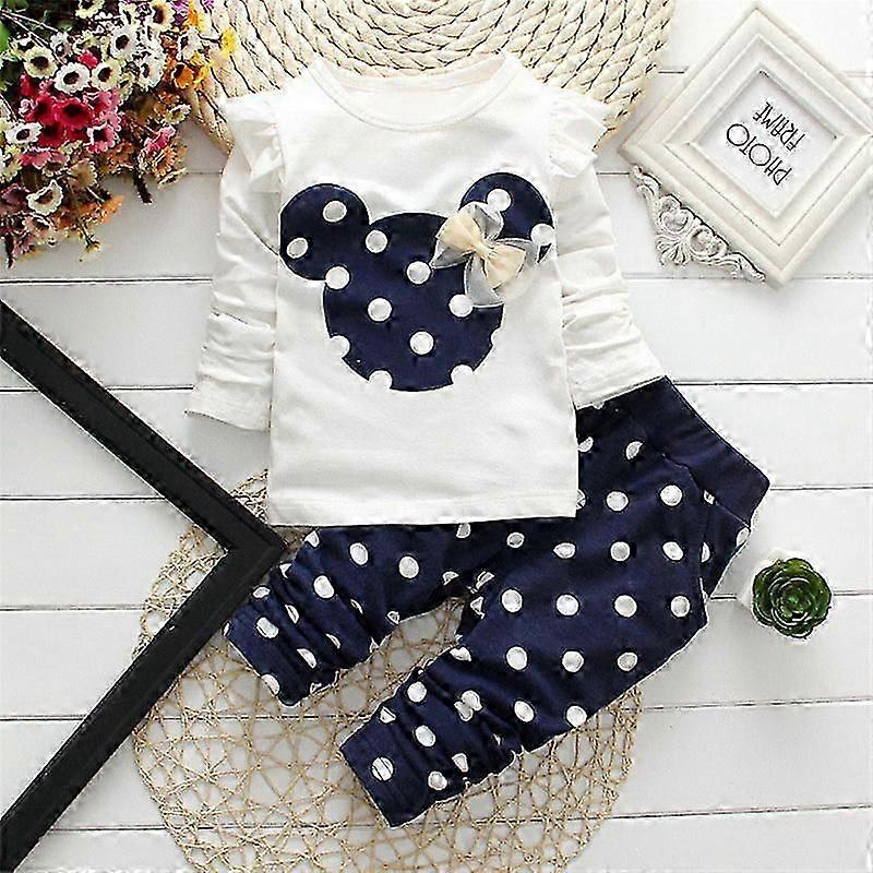 9 Month-3 Years Kid Girl Minnie Mouse Sweatshirts Tops + Pants yyds