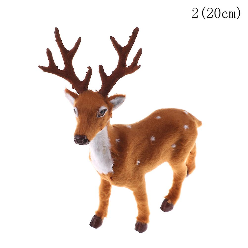 1 Pcs Christmas Simulation Plush Reindeer Xmas Elk Plush Toy New Year Decorations