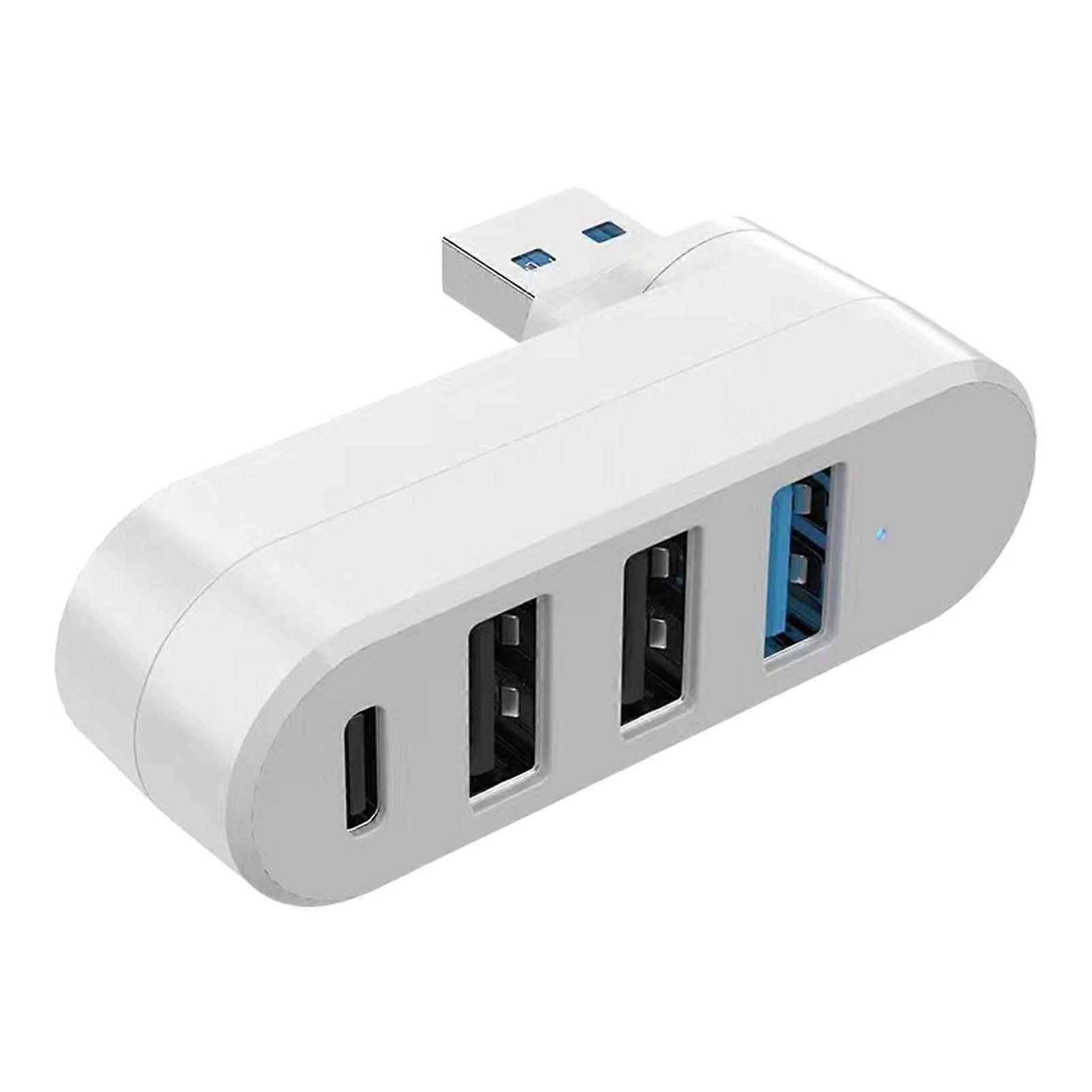 USB 3.0-hubb med 4 portar 5 Gbps överföringshastighet universell plug-and-play 180-graders roterbar USB-extender Hub-adapter