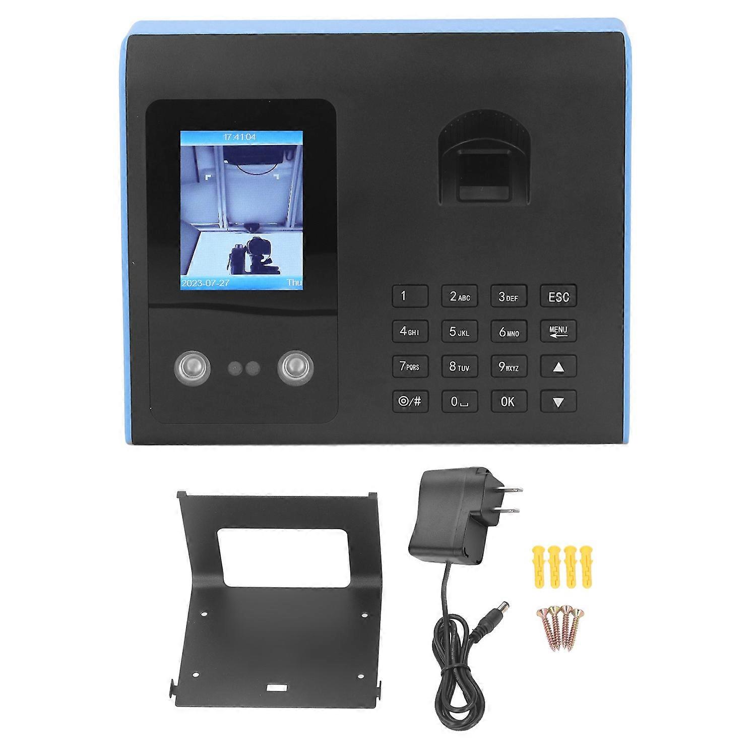 Attendance Machine Biometric Face Fingerprint Password Check In Machine Time Clock 100‑240V for Offi