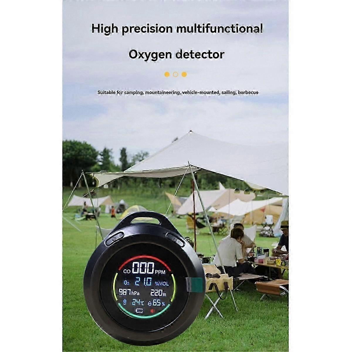 6 In 1 Air Quality Detector,carbon Monoxide Detector,co O2 Temperature Humidity Atmospheric Pressure Altitude Monitor