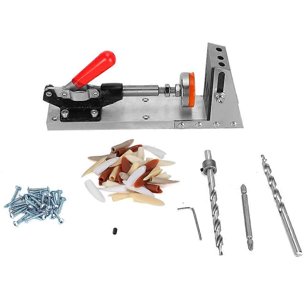 Woodworking Inclined Pocket Hole Drilling Guide Clamp with Accessories Carpenter's Tool