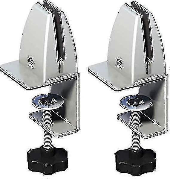 Screen Partition Clip, 2 Pcs Office Desk Divider Clamp Bracket Sneeze Guard Screen Divider Stand Des