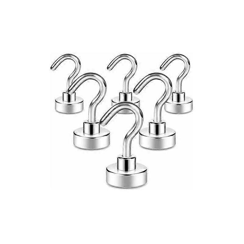 6-pack magnetic hooks, over 2kg strong magnets, with refrigerator hooks