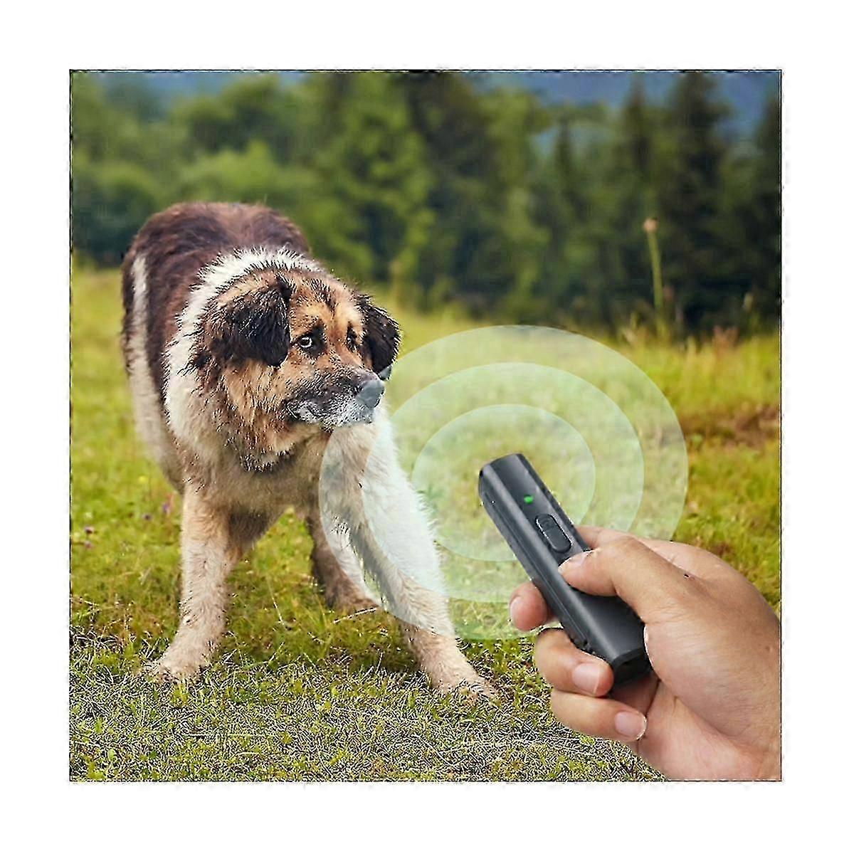 Pet Köpek Ultrasonik Kovucu Havlama Önleyici USB Şarj Edilebilir Ekipman UV Algılama Işık Eğitimi Repell