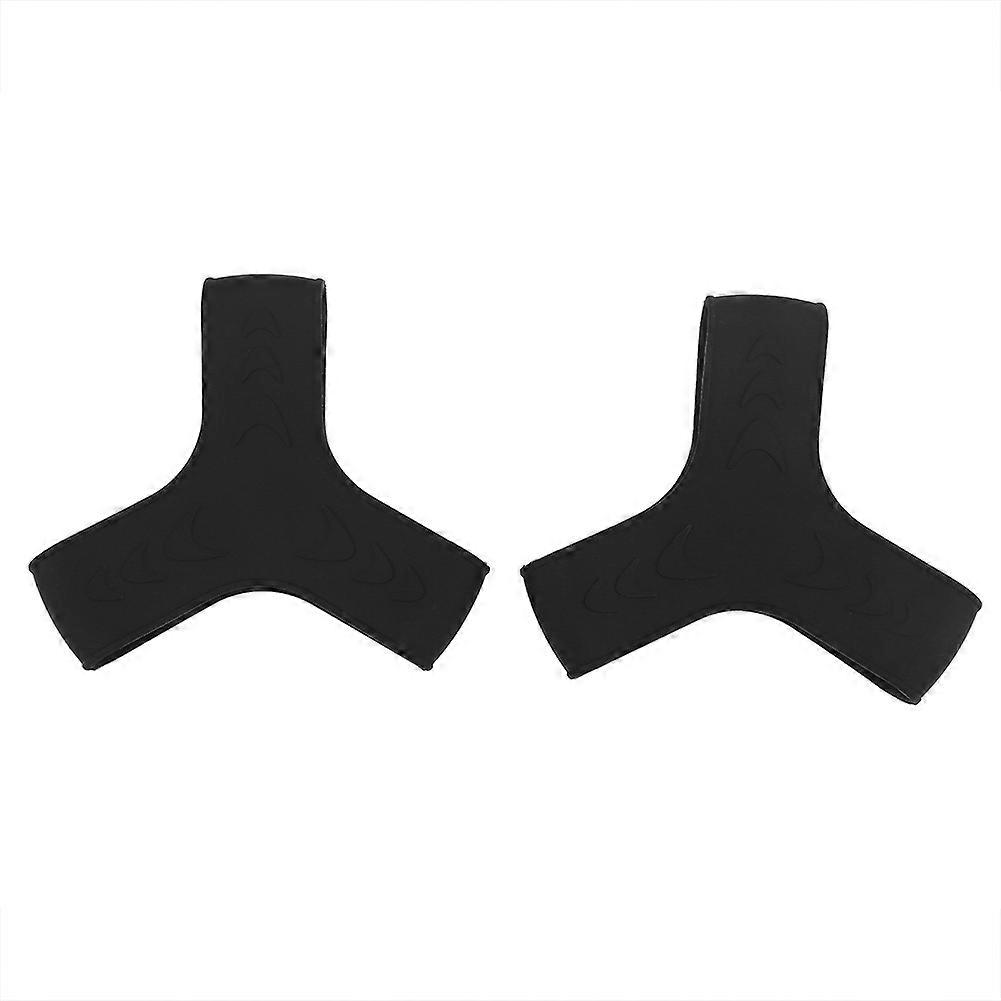 2Pcs Silicone Palme Gardiens Plongée Snorkeling Natation Flipper Fixation Supports de Matériel (Noir M)