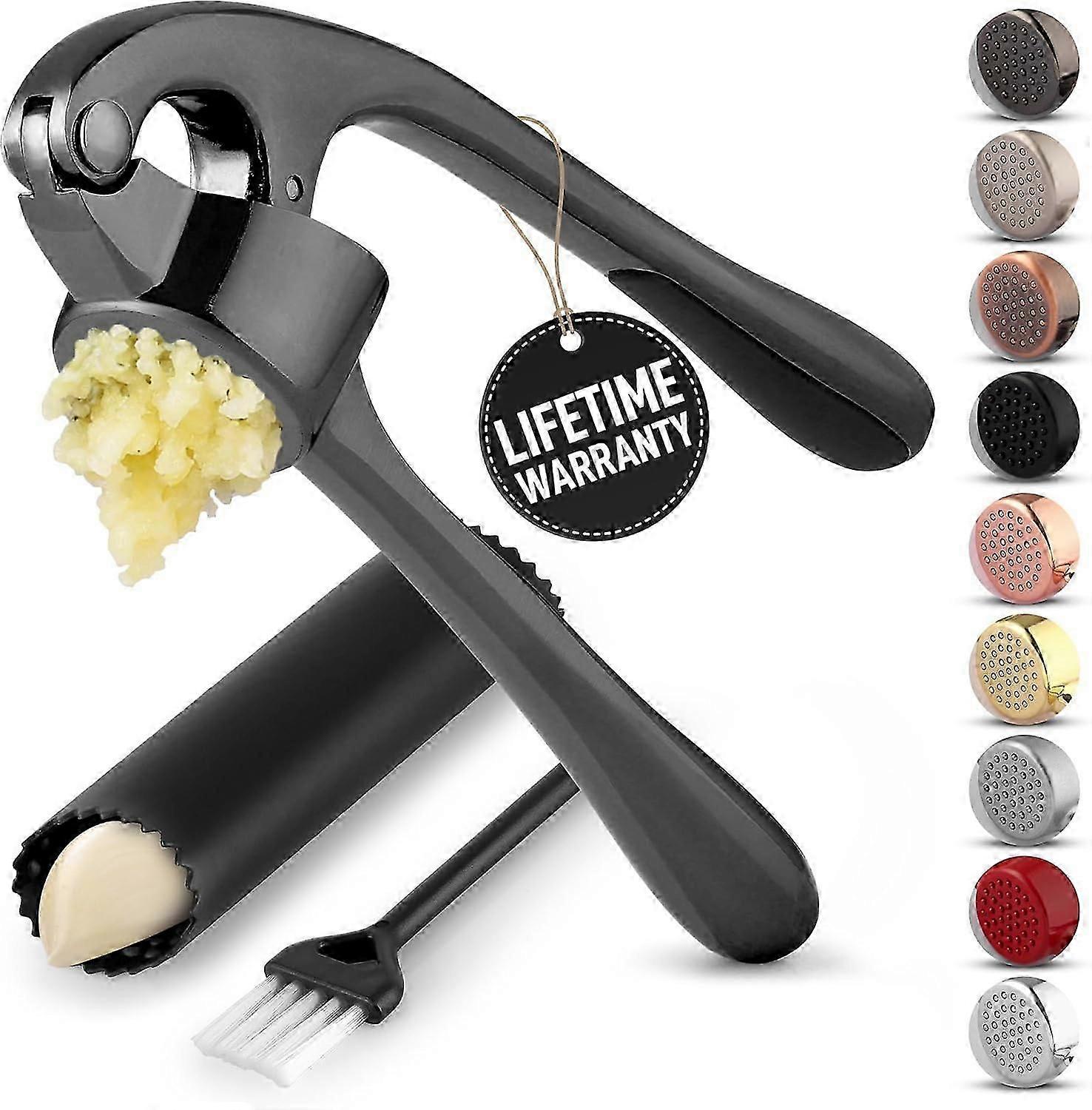 Premium Garlic Press Set - Rust Proof & Dishwasher Safe Professional Garlic