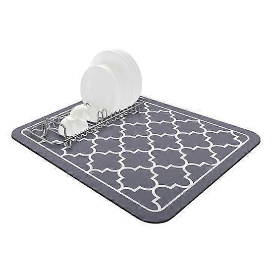 Dish Drying Mat Large Absorbent Draining Mat for Kitchen Counter Multi-Functional Coffee Bathroom Mat