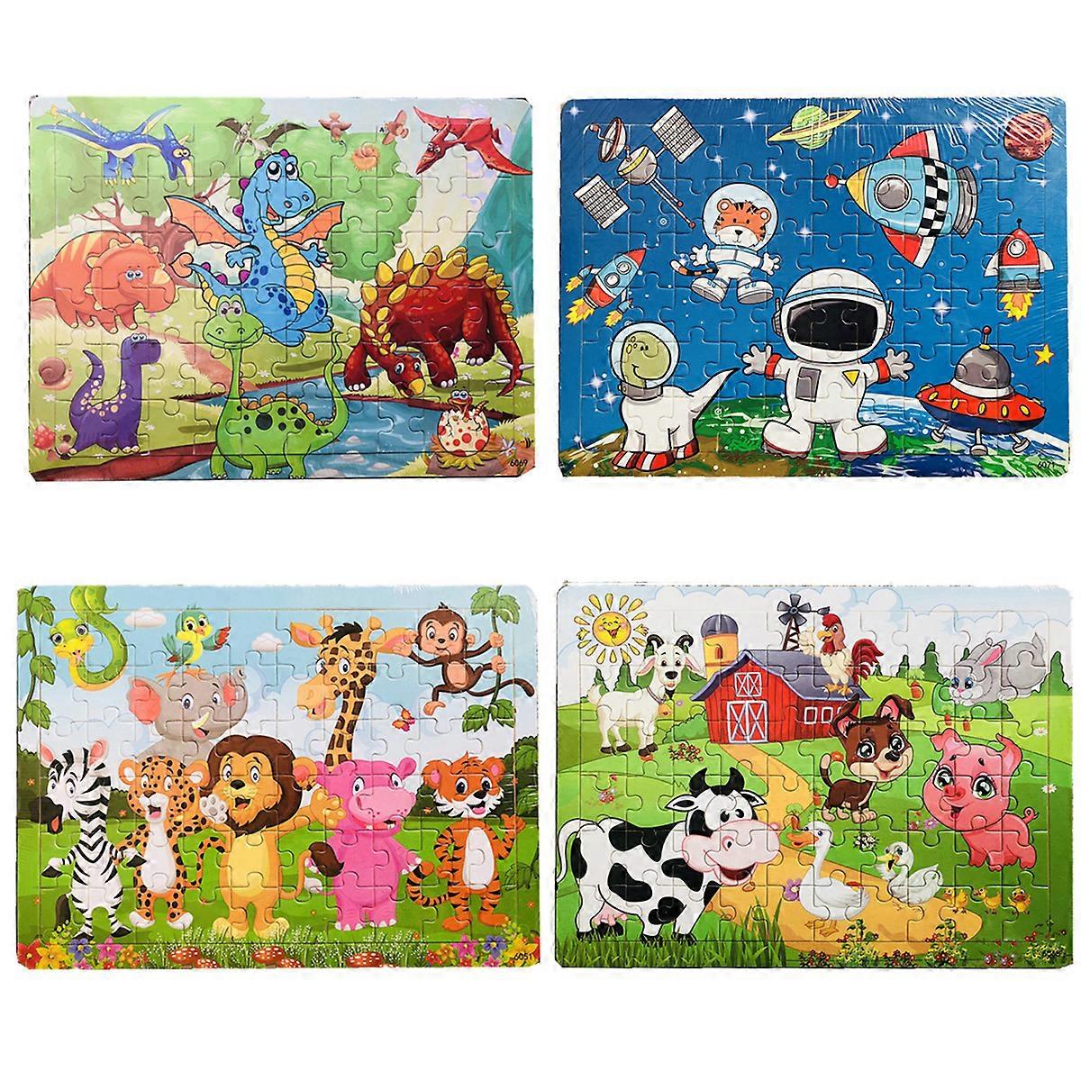 Children Interactive Dinosaur/Zoo Puzzle Jigsaw Toys for Over 4 Year Old Kids Find the Same Game Improve Toy Multicolor