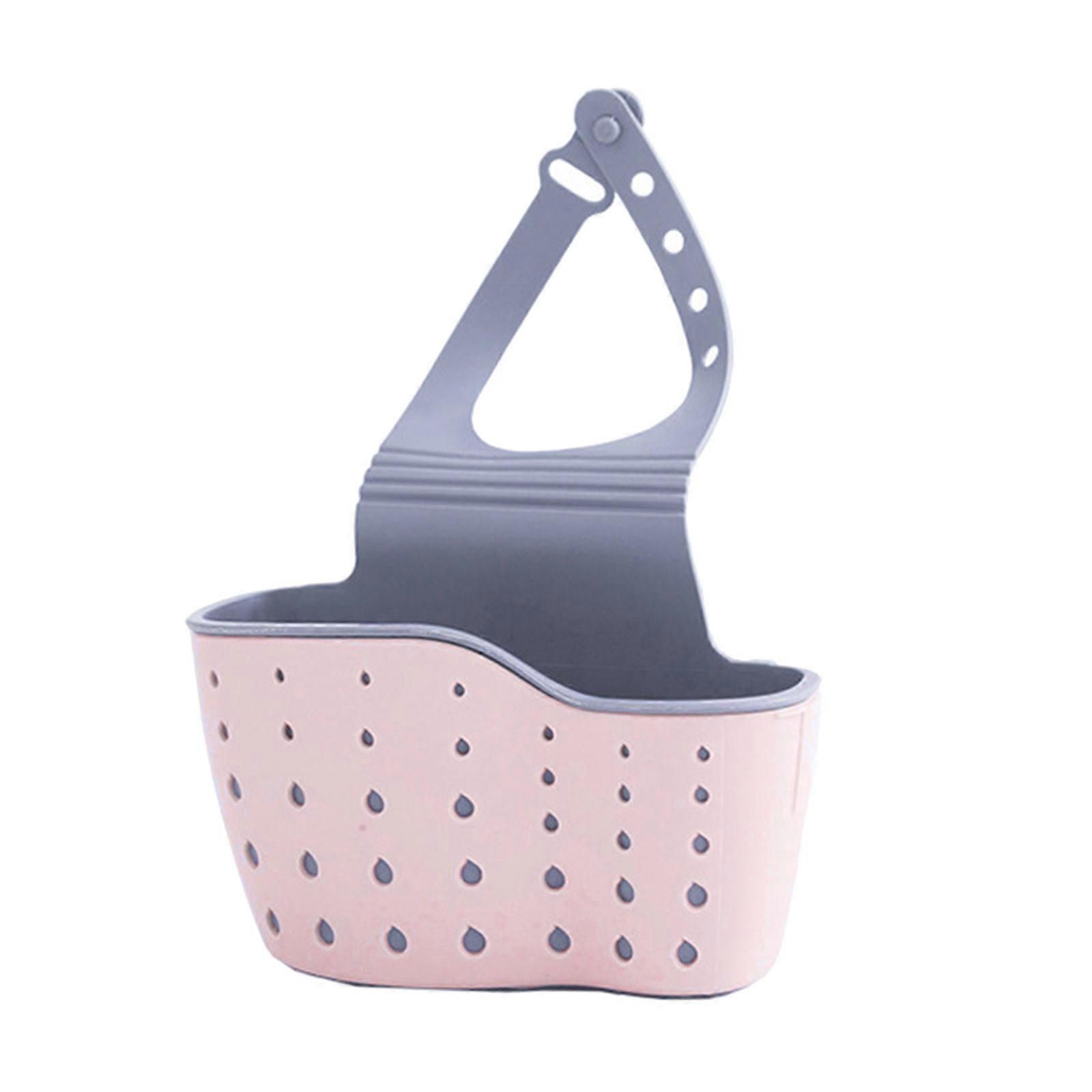 Durable Kitchen Sink Holder with Double Layer Versatile Kitchen Sink Holder for Storing Sponges and Cleaning Accessories  Pink