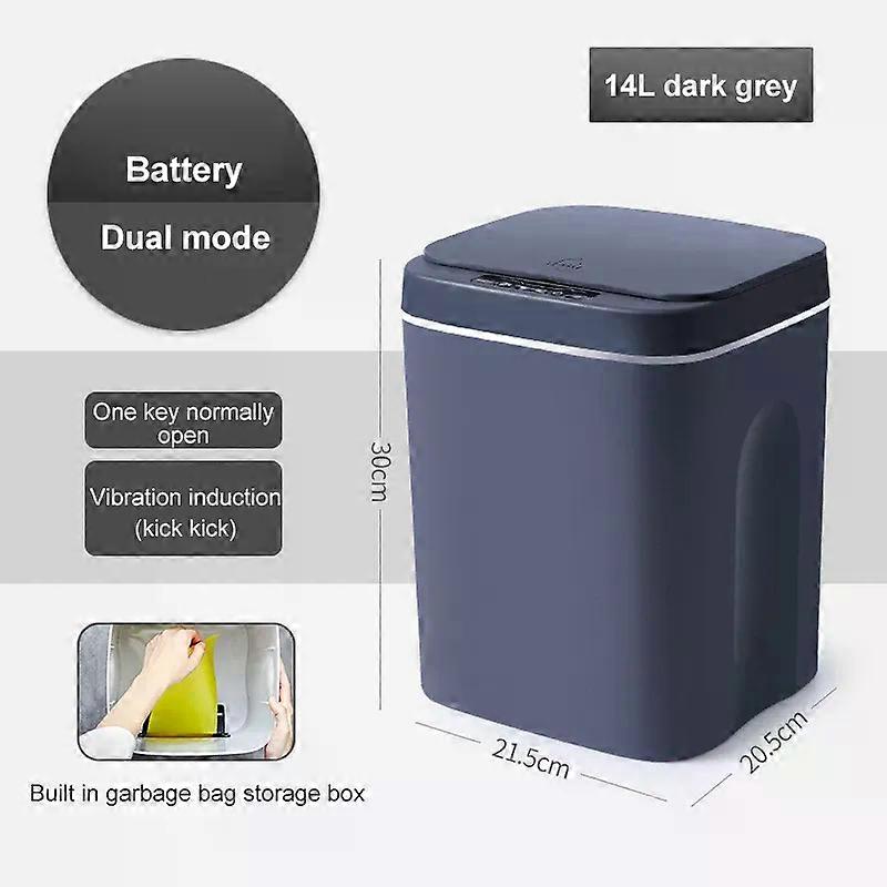 16L Automatic Sensor Trash Can Electric Touchless Smart Bin Kitchen Bathroom Waterproof Bucket Garbage With Lid Home Wastebasket