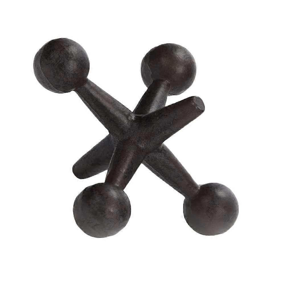 6.75-Inch Cast Iron Decorative Jacks - Multi-Functional Bookend & Door Stopper