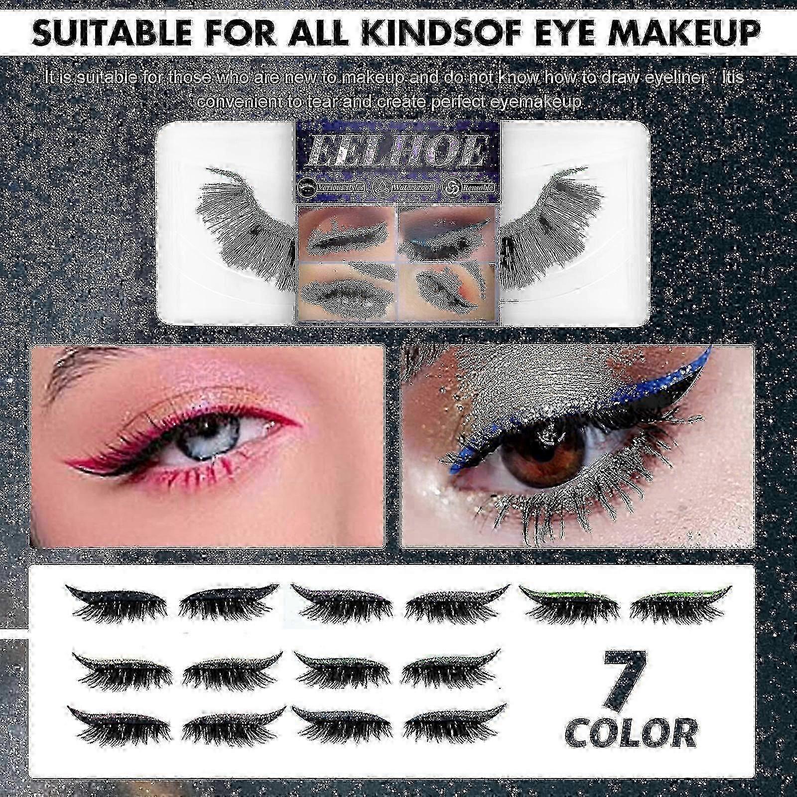 Eyelashes Eyeliner Self-adhesive False Eyelashes Soft Natural Curly Thick False Eyelashes Eyeliner -