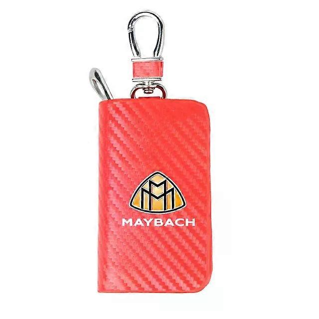 Leather Car Key Protection Shell Bag Carbon Filber Car Key Case For Mercedes-Benz Maybach E-Class C-Class S-Class S450 S560 S600 MXP