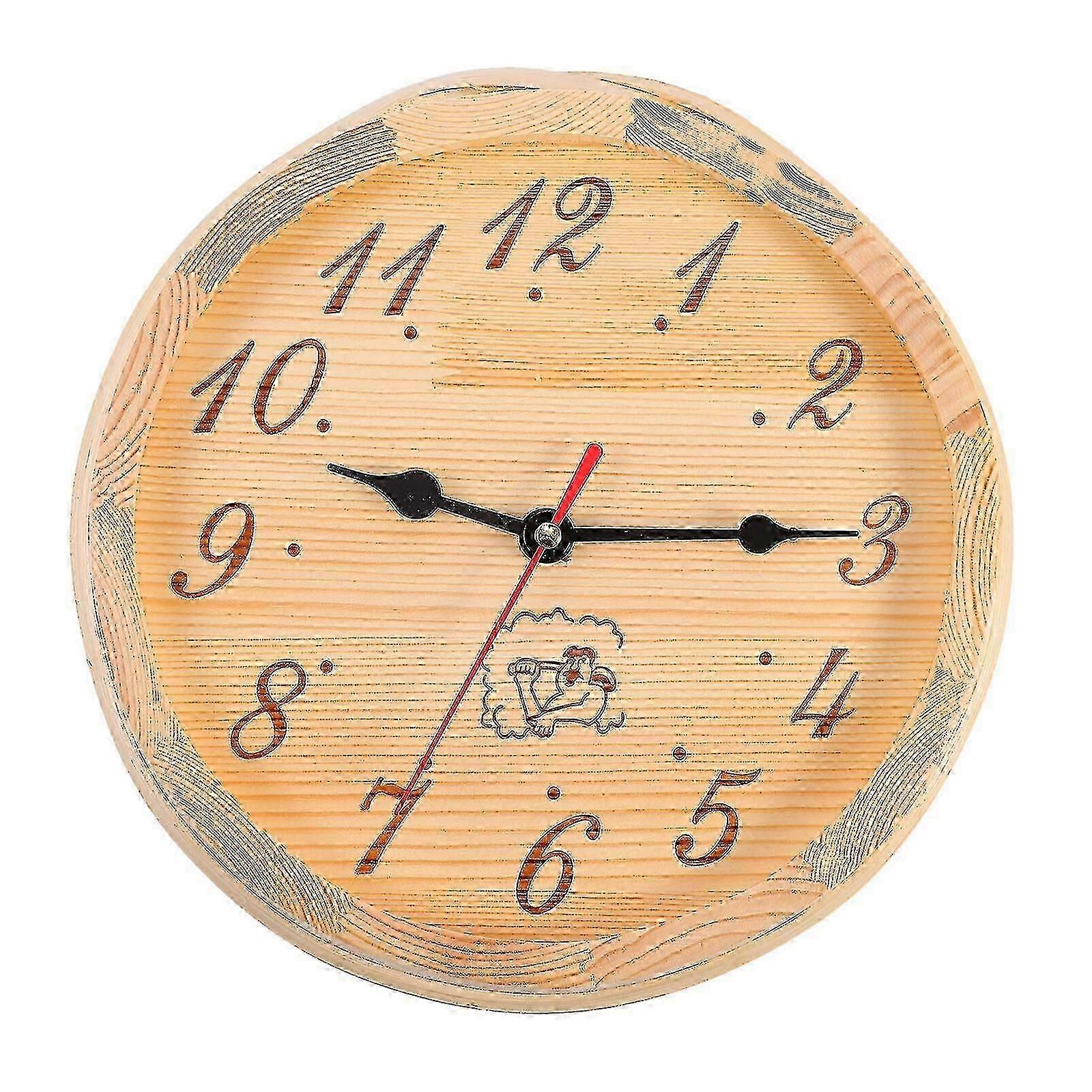 Temporizadores digitales Reloj de sauna redondo Relojes de pared colgantes de cocina de madera
