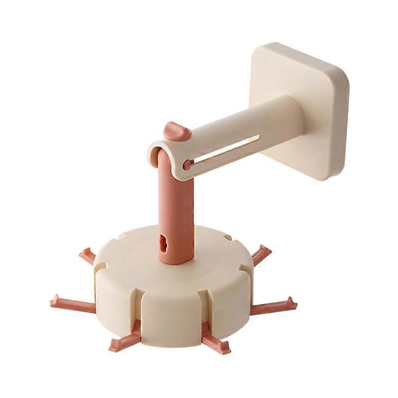 Wall Mounted Rotating Hooks for Cooking Utensils - Pink