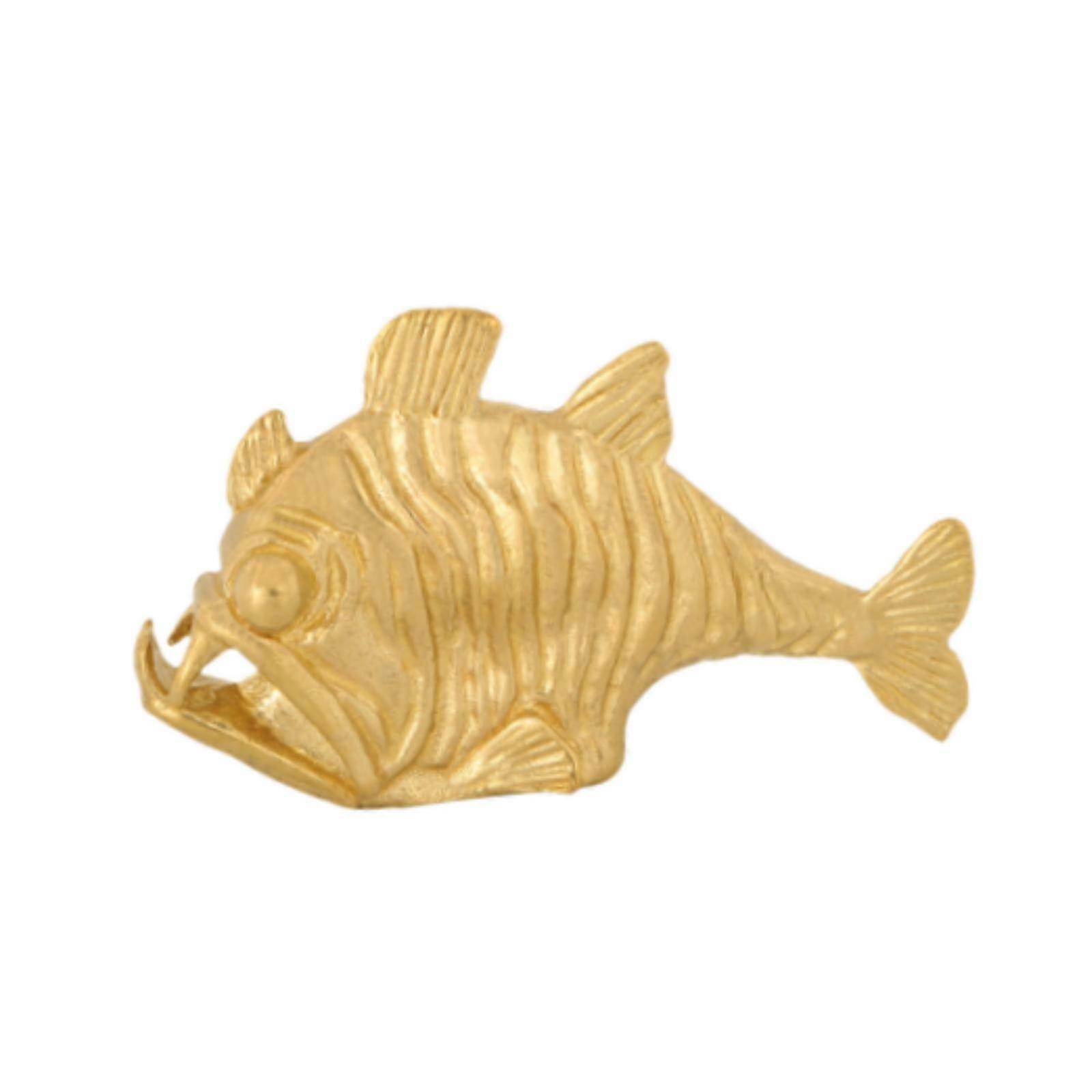 مقبض الباب الأثاث بمقبض السمك النحاسي ، قوي ، سحب زخرفي سهل التركيب