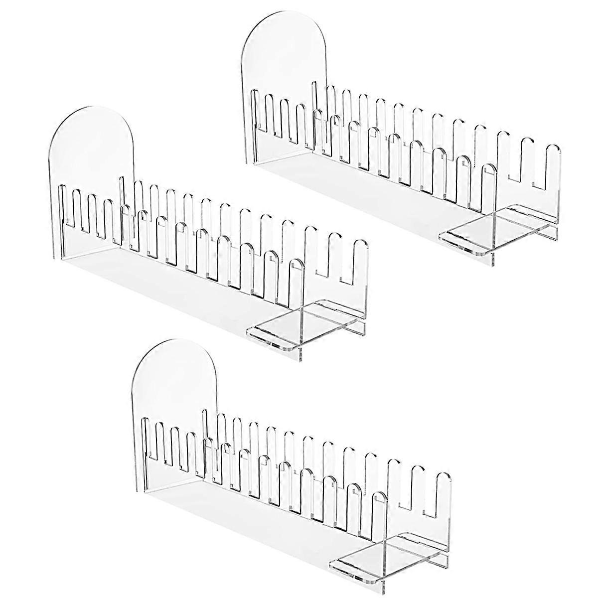 3 Pcs 12 Tier Acrylic Greeting Card Display Stand Clear Card Display Stand Easy to Assemble Postcar