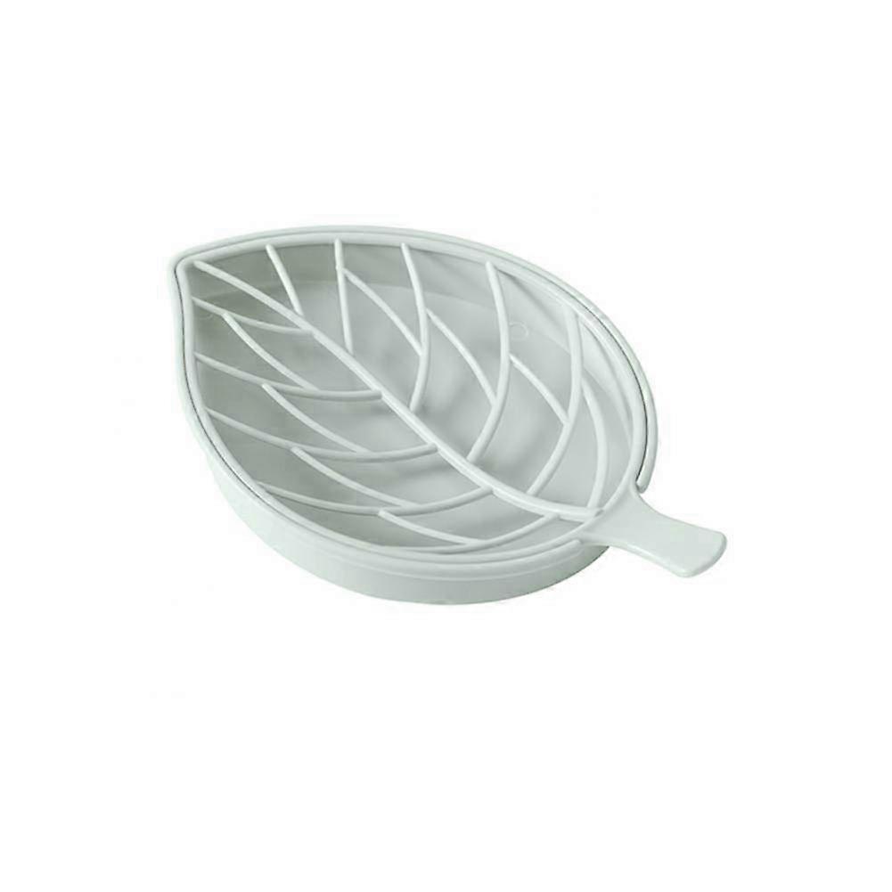 Plastic Modern Leaf Shaped Soap Dish Holder Rack for Bathroom, Waterproof Soap Organizer Box, Green Plastic Design