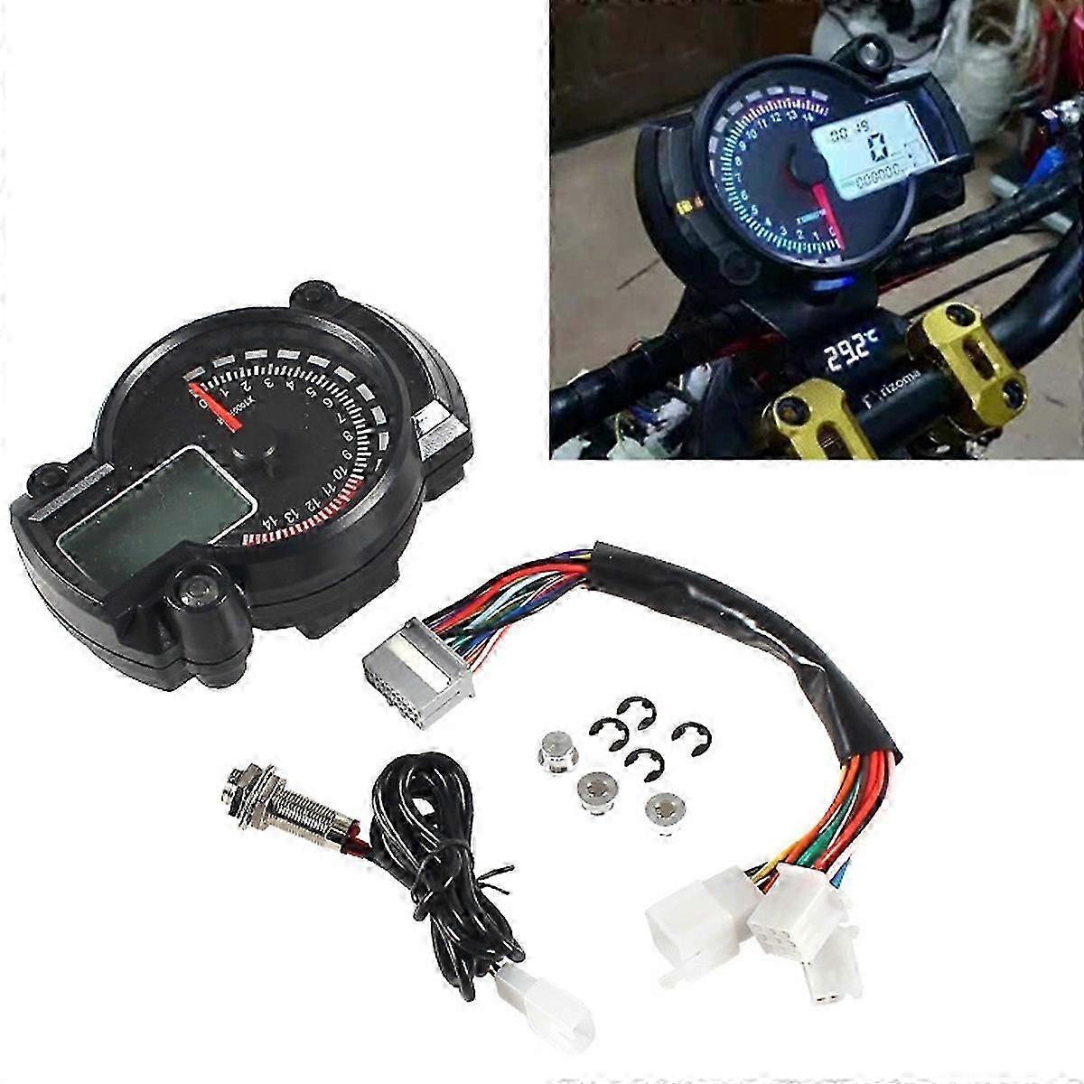 Motorcycle modification accessories motorcycle universal instrument waterproof LCD digital odometer