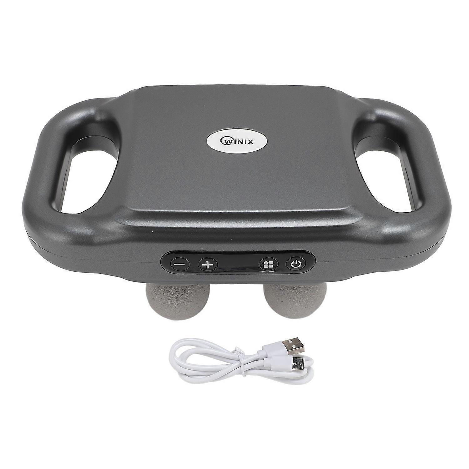4 Head Massage Gun Deep Tissue Fully Automatic Multifunctional 20 Levels 6 Massage Modes 4 Head Back