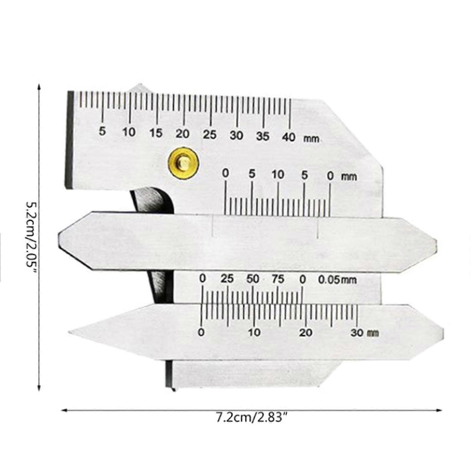 Inspection Ruler Stainless Weld Seam Gauge 0-75mm Weld Guage Weld ...