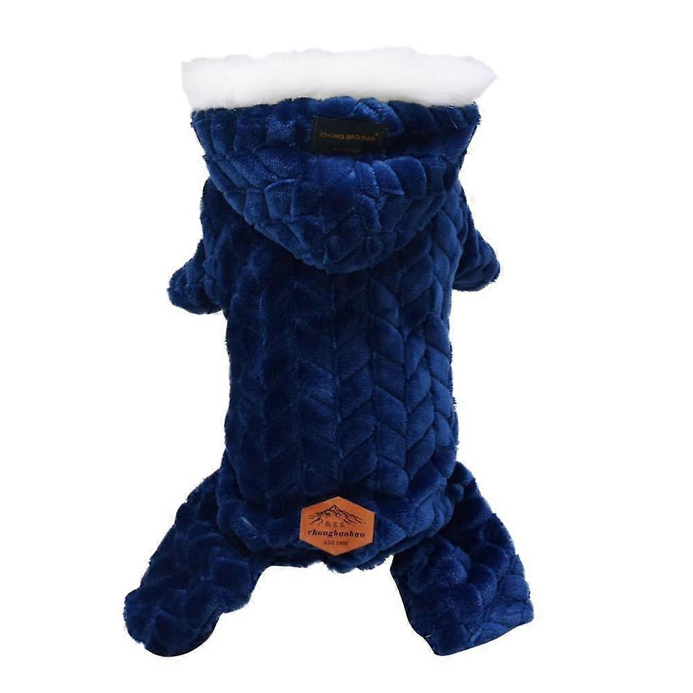 Winter Pet Dog Clothes Thicker Polyester Cotton Coat Jumpsuit Four-legged Down Jacket For French Bulldog Puppy Chihuahua