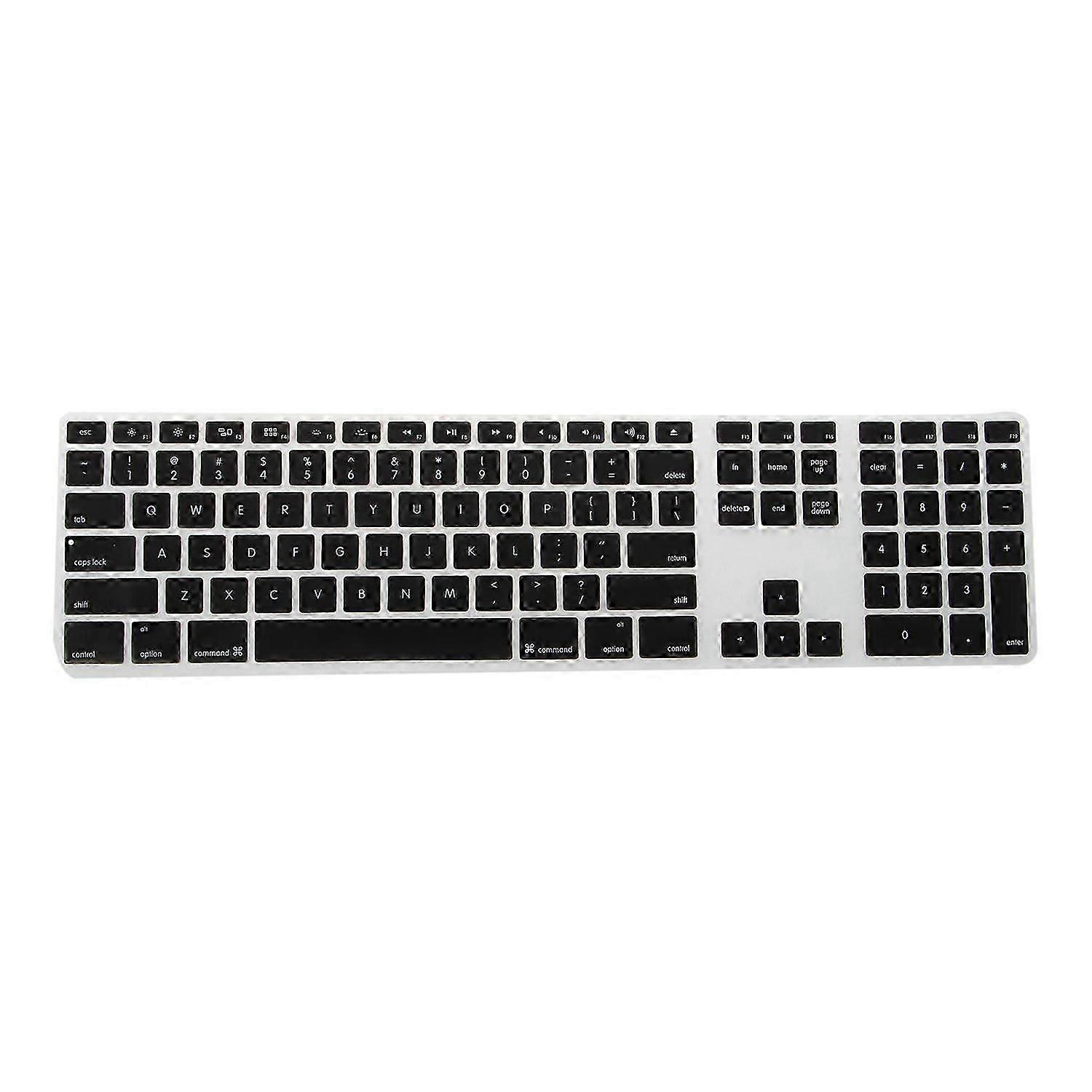 Silicone Thin Keyboard Skin Cover Protector With Numeric Keypad For Apple iMacColor:Black js