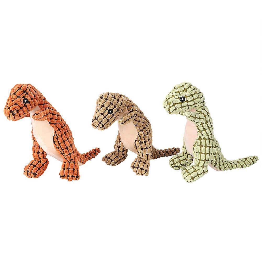 Pet Dinosaur Shape Plush Chew Toy for Dogs - Squeaky Interactive Toy for Puppies - Durable, Soft Fabric - Ideal for Small Breeds