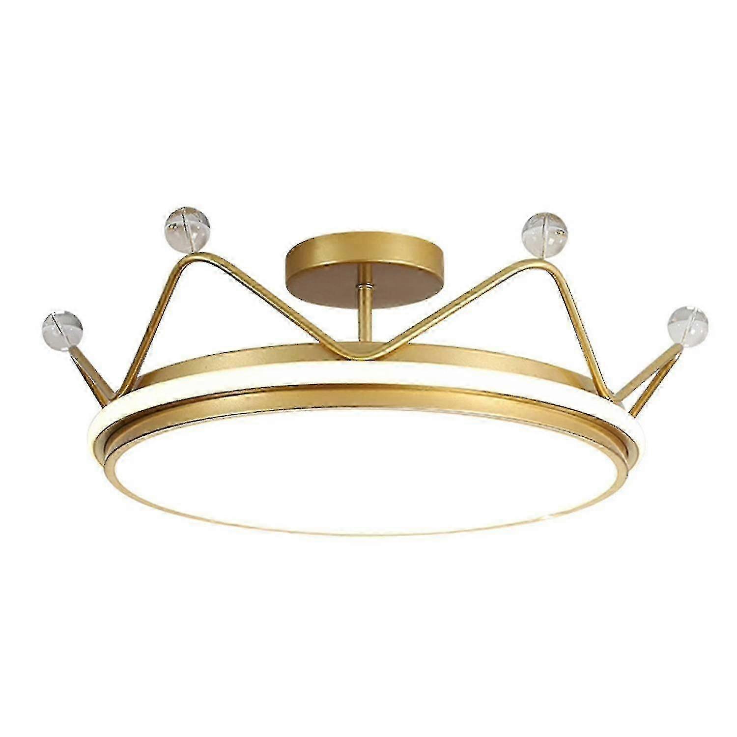 Led Crown Ceiling Light Dimmable With Remote Control Round Bedroom Children Ceiling Lamps