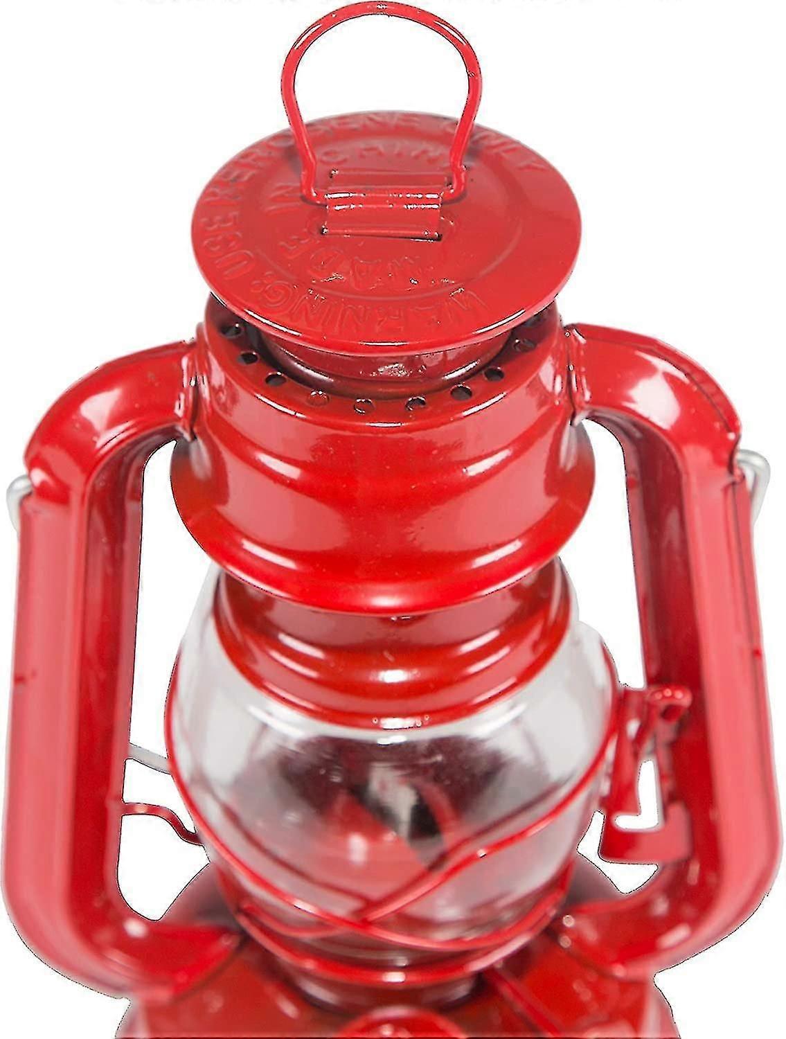 Small Hurricane Lantern (red, 8-inch) 130 One Size