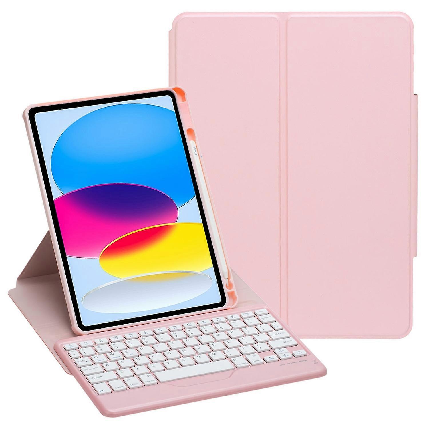 F10B Tablet Case Compatible with iPad (2025) / 10.9 (2022) PU Leather Wireless Bluetooth-Compatible 