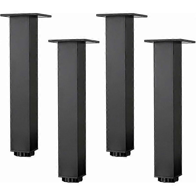 Straight Steel Legs For Custom Furniture Projects, Adjustable From 0 To 15Mm, Rust-Resistant Coating For Durability, Non-Slip Base For Safety,