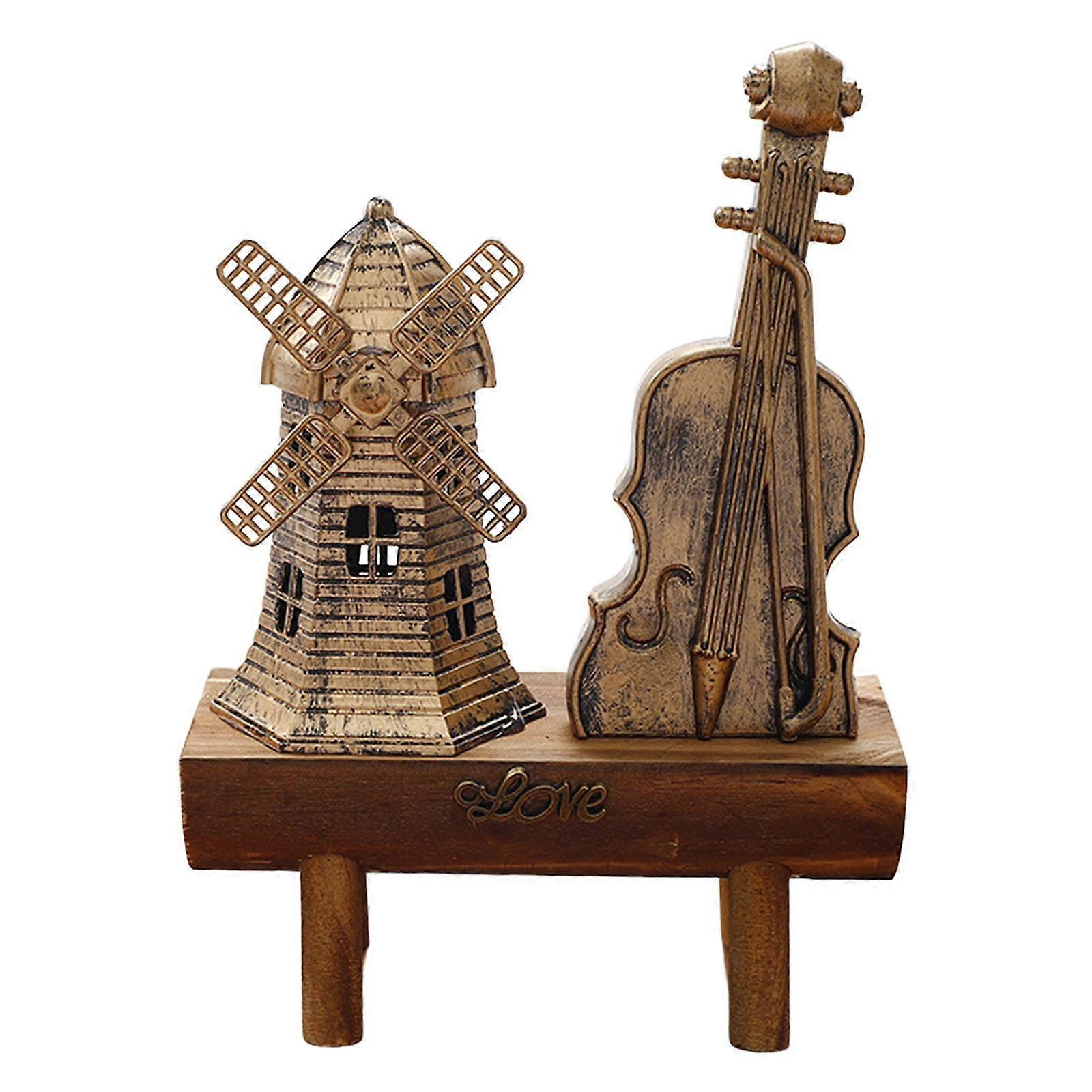 Vintage Decorative Ornament Tabletop Photo Windmill Windmill