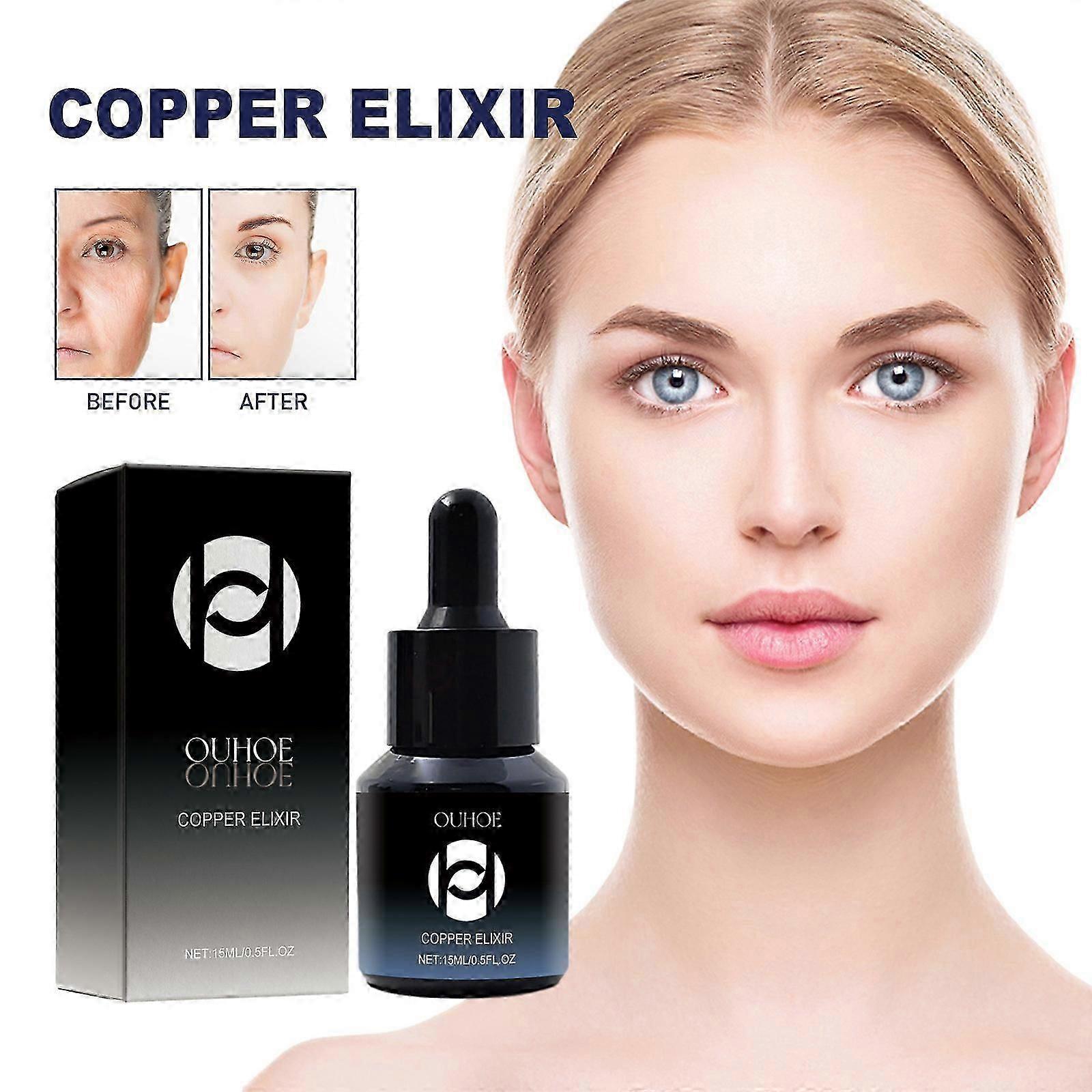 Copper Anti-Aging Serum For Face, Anti-Wrinkle Facial Serum, Instant Face Serum Reduce Fine Lines, Wrinkles, Boost Skin Collagen