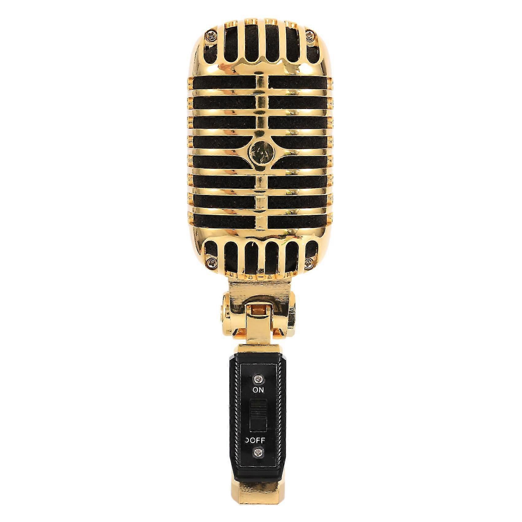 Professional Wired Dynamic Vocal Microphone for Live Performance, Vintage Classic Design