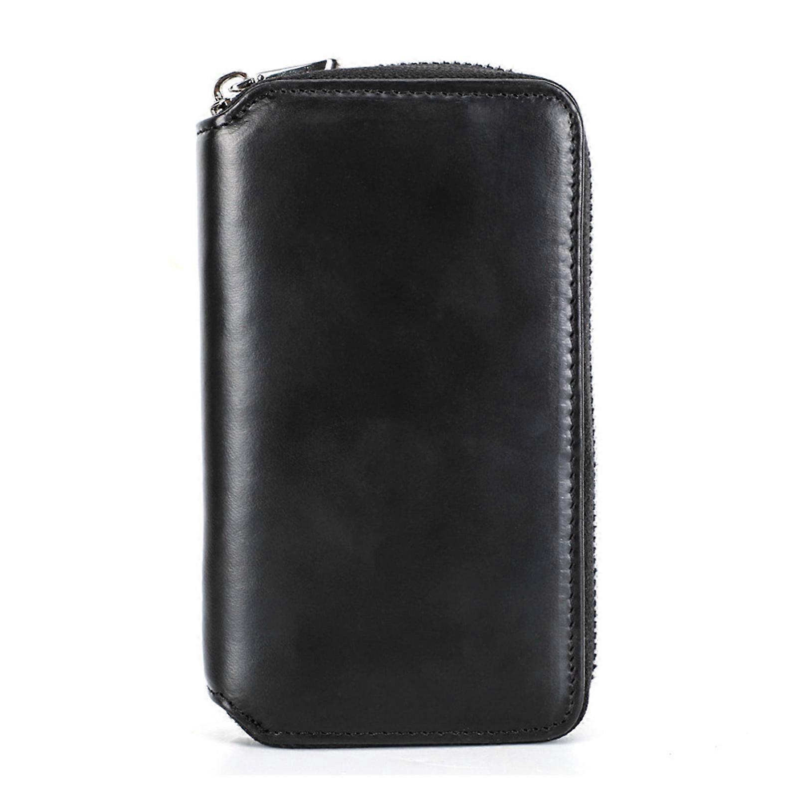 جلد طبيعي 2 قطعة ووتش الحقيبة جلود البقر فتحتين ساعات حالة مجوهرات محمولة ملحقات حقائب تخزين صناديق أسود