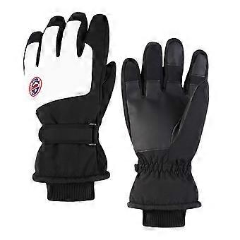 Gants de ski coupe-vent écran tactile Gants d’hiver Gants de ski de neige Gant de snowboard pour temps froid pour homme femmes ski blanc