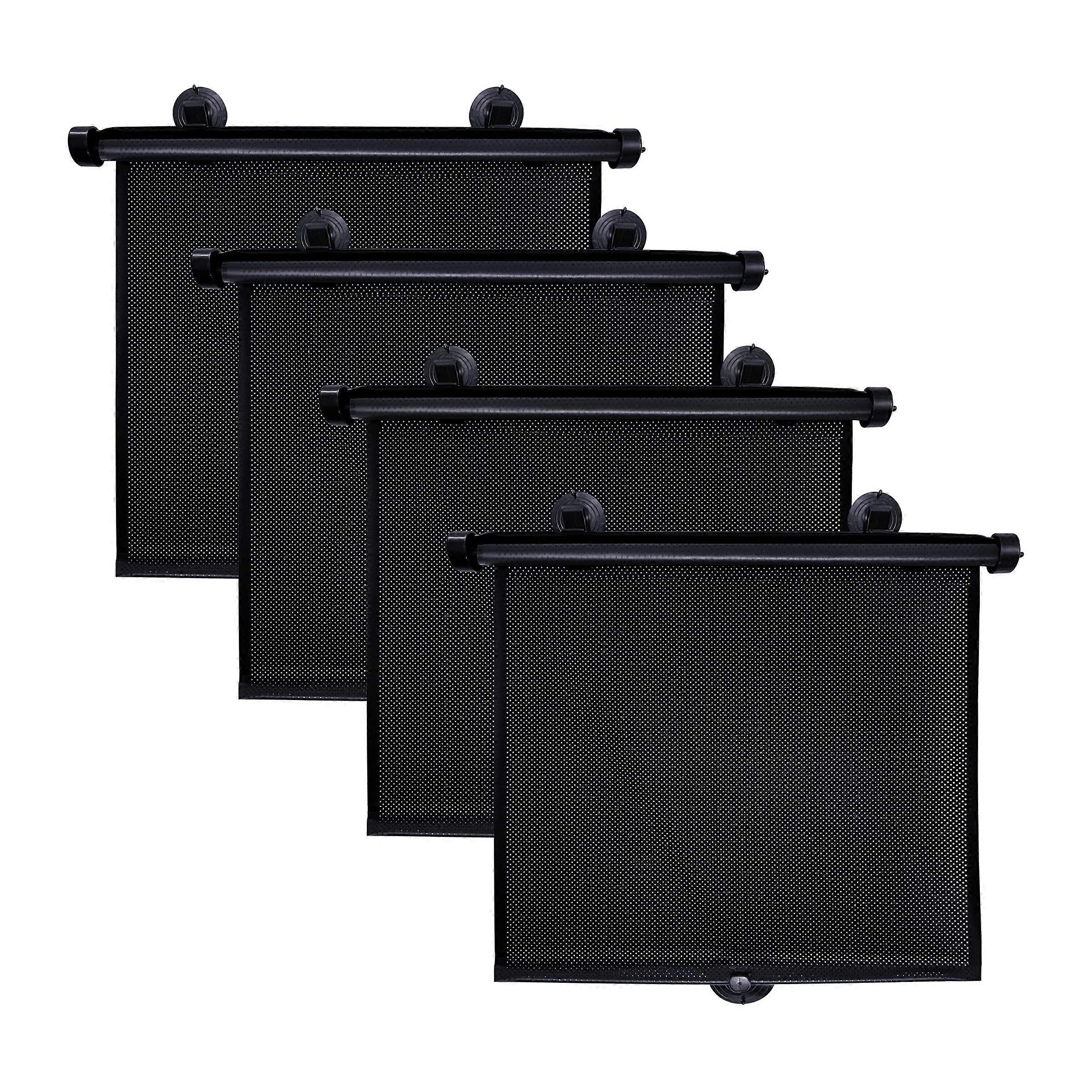 4 Pack Retractable Car Window Shades  15"x17"